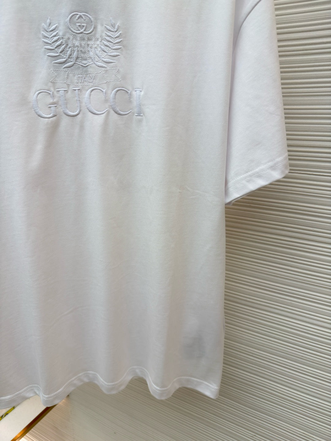 Gucci Cotton Jersey T-shirt with Embroidery "White"