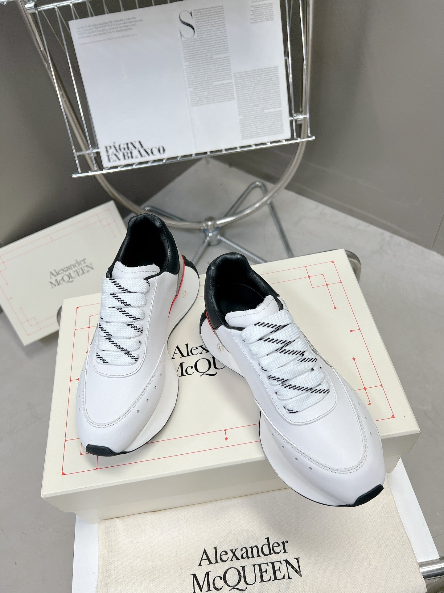 Alexander McQueen Sprint Runner "White-Grey-Red"
