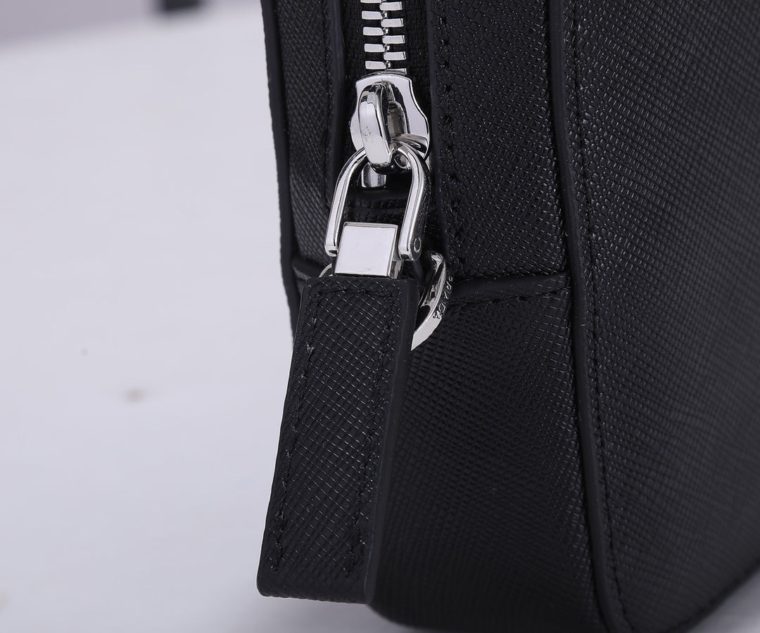 Prada Saffiano Leather Clutch "Black"