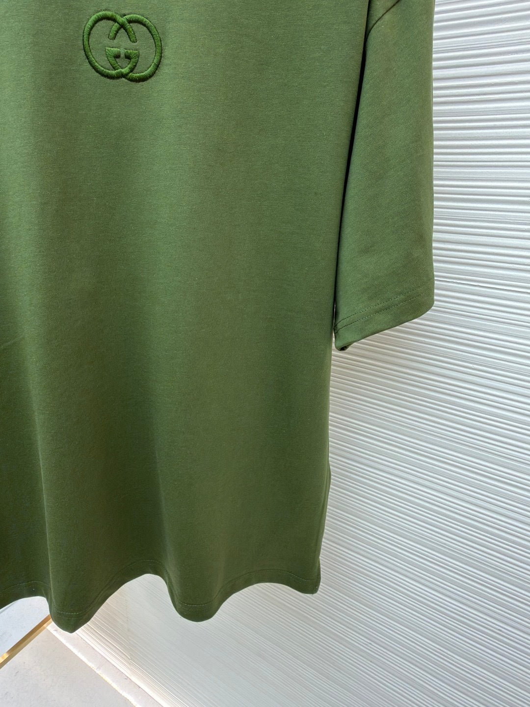 Gucci Cotton Jersey T-Shirt with Embroidery "Forest Green"