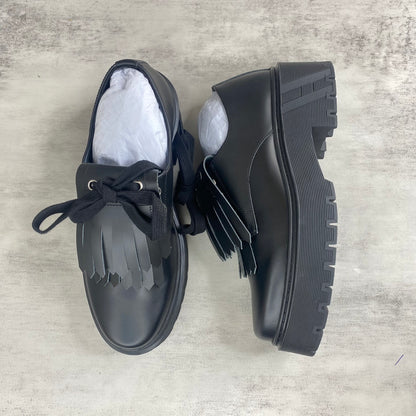 Hermes Leather Loafers Fringe "Black"