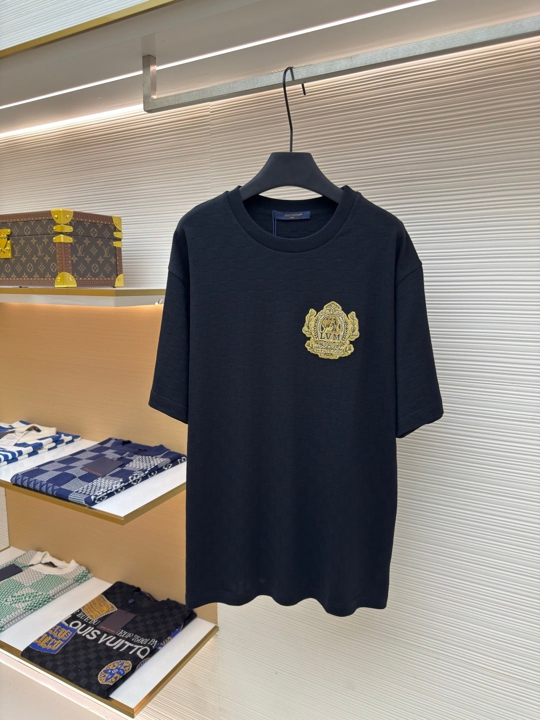 Louis Vuitton Signature Patch Cotton T-Shirt "Black"