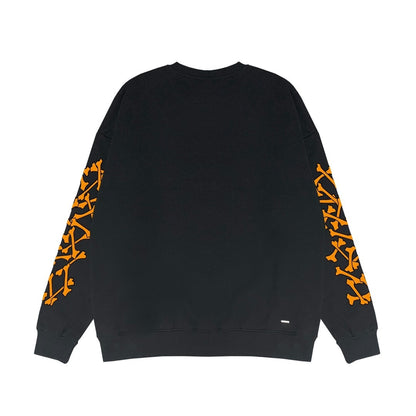 Amiri Bones Sweatshirt "Black-Orange"