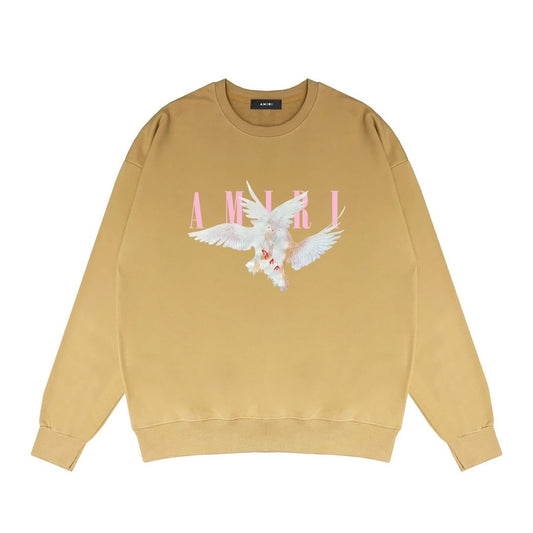 Amiri Dove Print Sweatshirt "Sand"