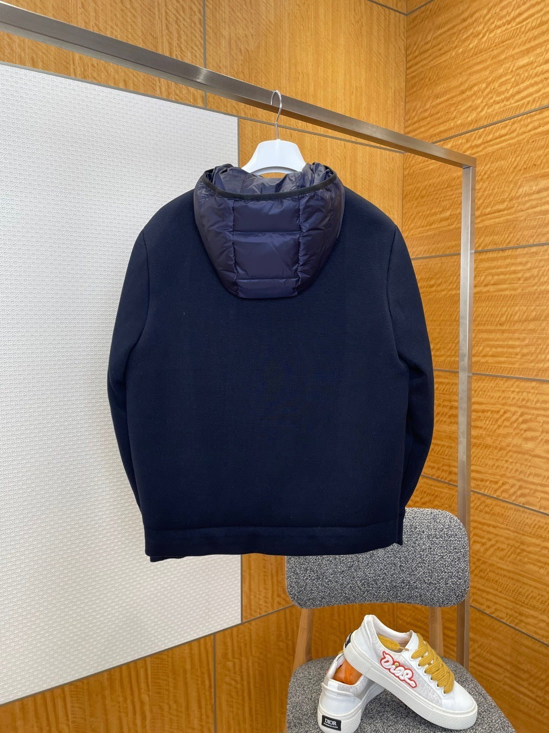 Moncler Padded Wool Down Jacket "Blue"