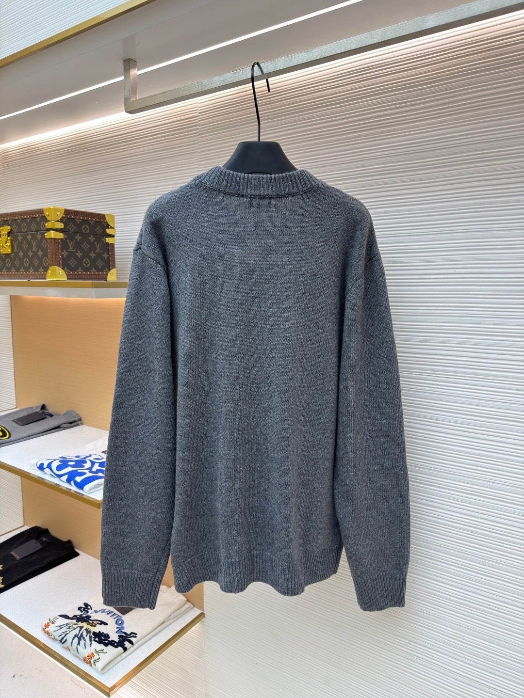 Gucci Knit Wool Sweater with Embroidery "Grey"