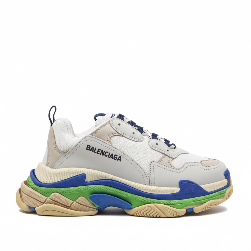 Balenciaga Triple S "Grey-Blue-Green Sole"