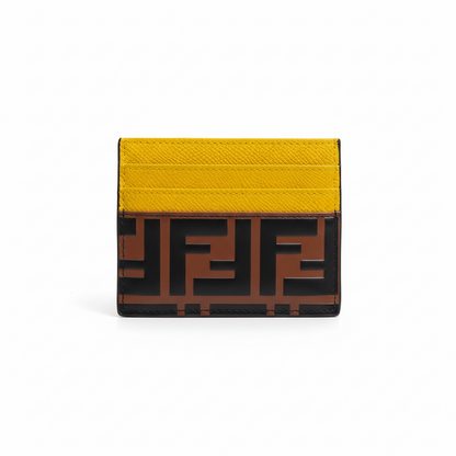 Fendi FF Logo Leather Card Holder