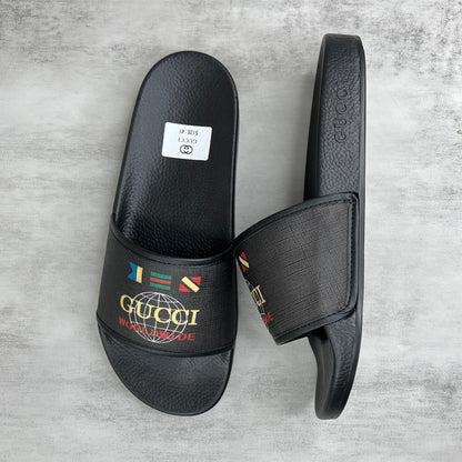 Gucci Worldwide Slides "Black"
