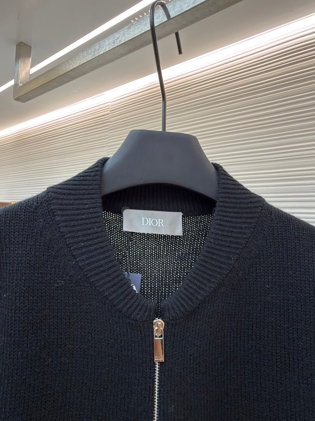 Dior Ribbon Blouson Jacket "Black Wool Jersey"