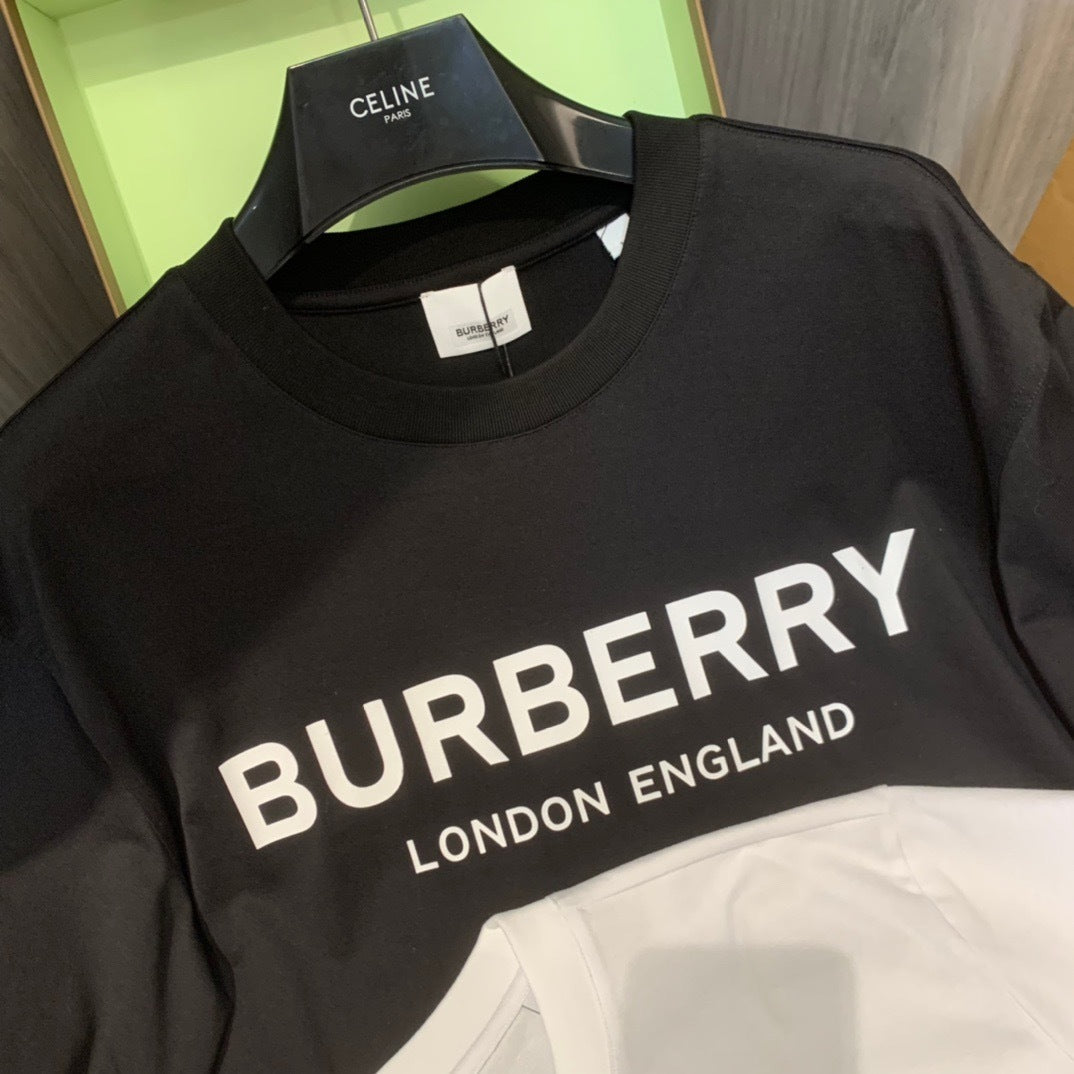 Burberry Logo Print Cotton T-Shirt "Black"