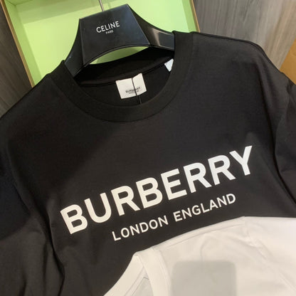 Burberry Logo Print Cotton T-Shirt "Black"