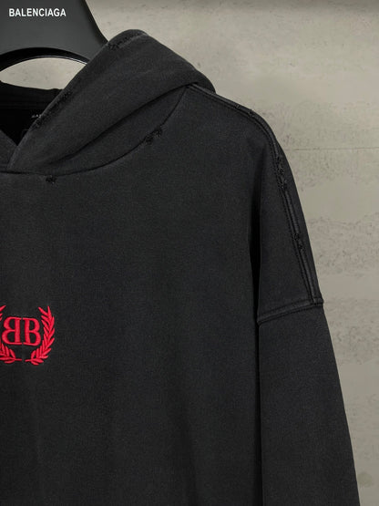 Balenciaga Hoodie "Black-Red"