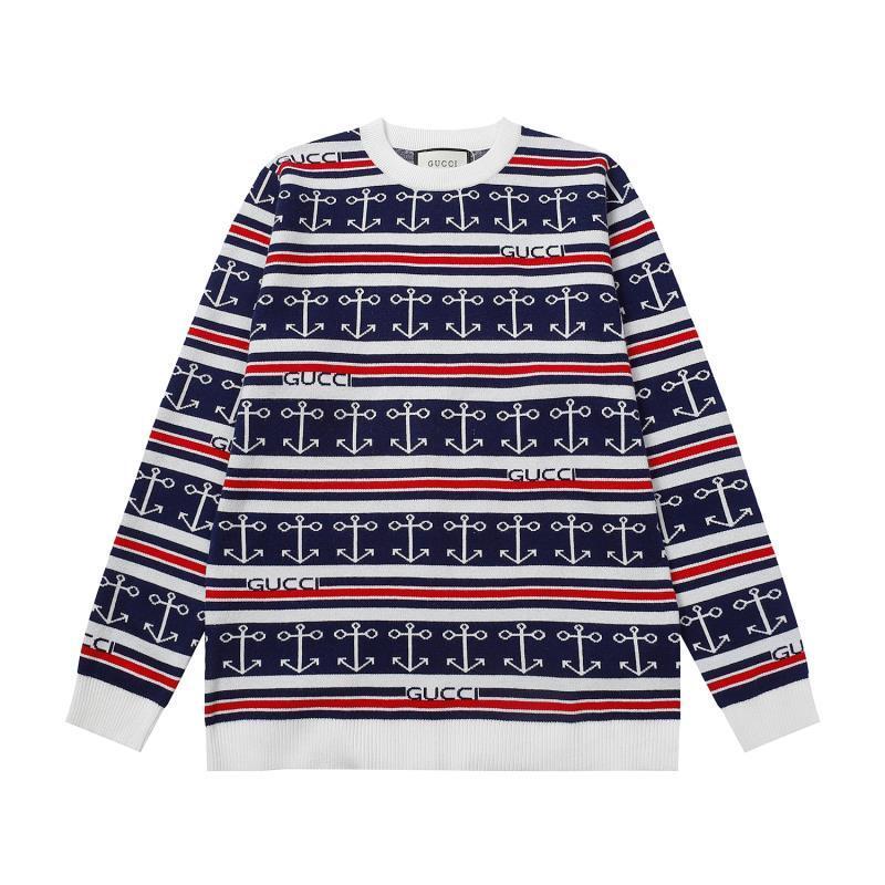 Gucci Navy Sweater "White-Blue-Red"