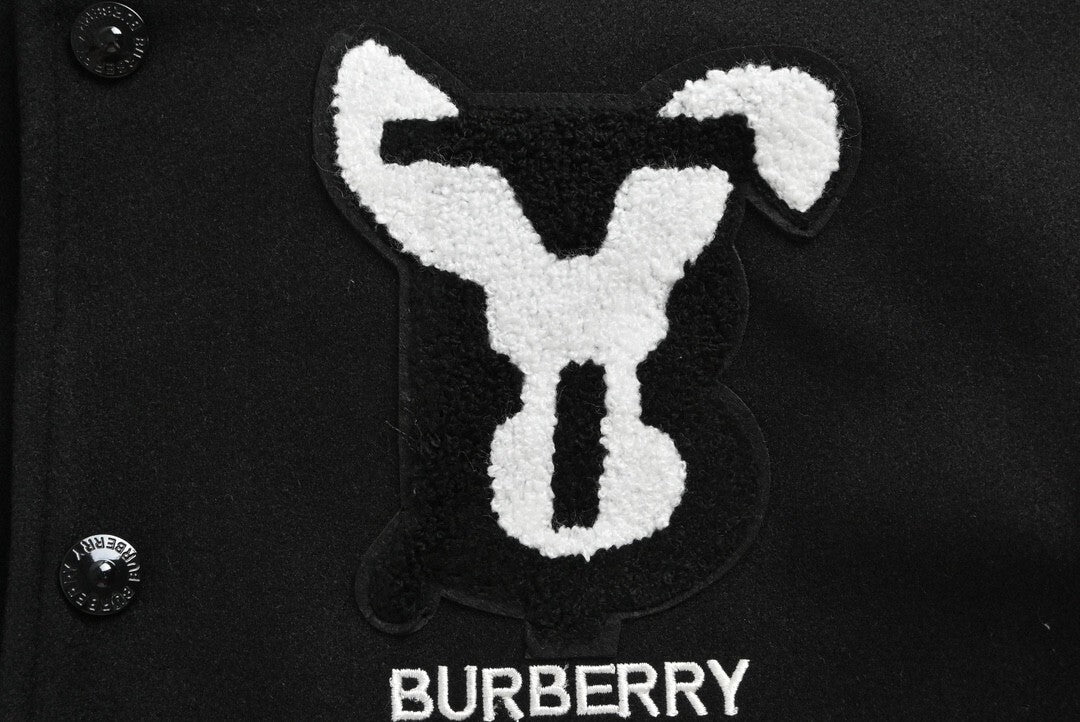 Burberry Rabbit Varsity Jacket "Black-White"