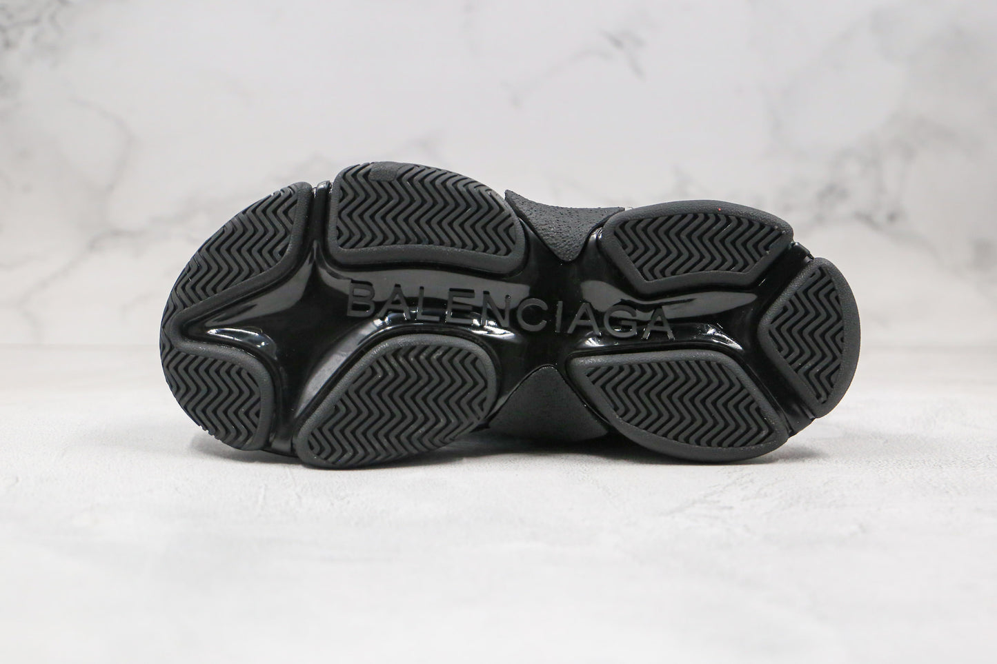Balenciaga Triple S "Black-Green All Over Logo"