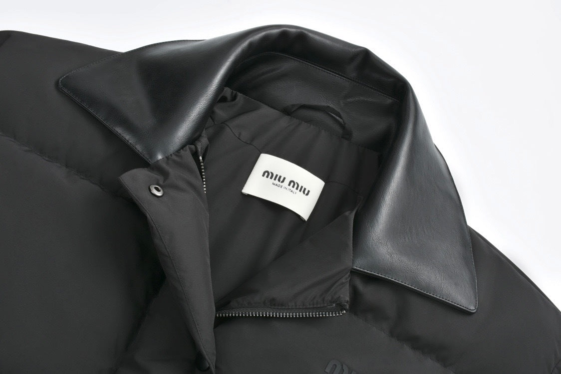 Miu Miu Cropped Down Jacket "Black"
