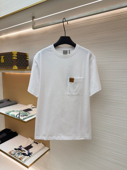 Dior T-Shirt with Pocket "White Cotton Jersey"