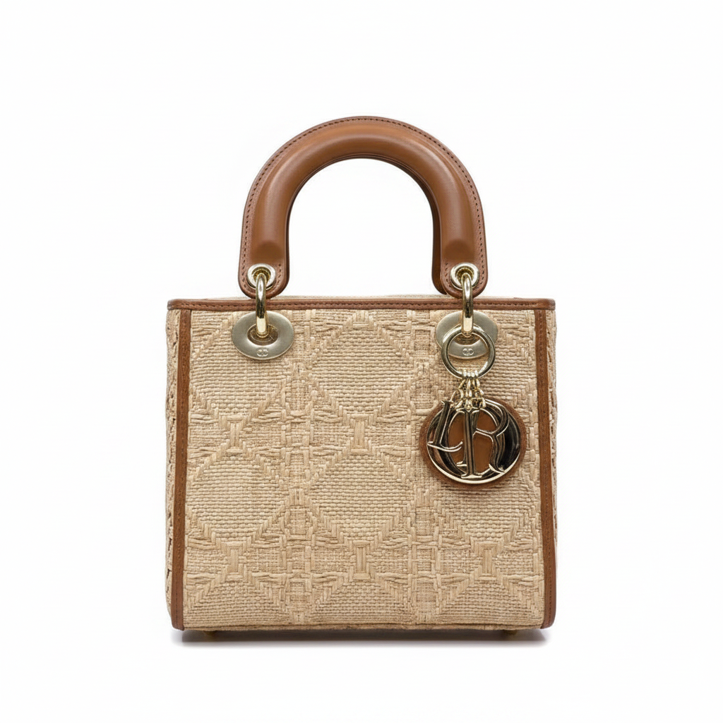 Dior Medium Lady Dior Bag "Natural Macrocannage Raffia"