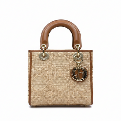 Dior Medium Lady Dior Bag "Natural Macrocannage Raffia"