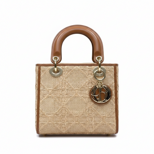 Dior Medium Lady Dior Bag "Natural Macrocannage Raffia"