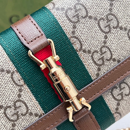 Gucci Jackie 1961 GG Continental Chain Wallet