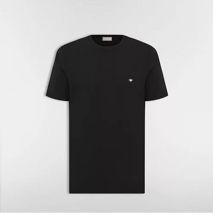 Dior Bee Embroidered T-shirt "Black Cotton Jersey"