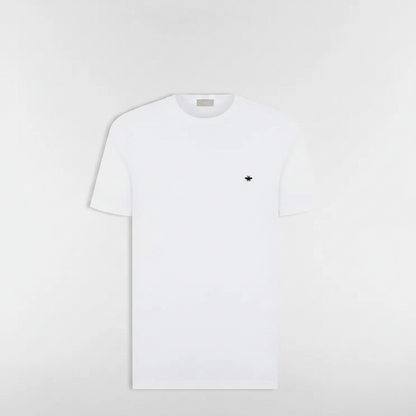 Dior Bee Embroidered T-shirt "White Cotton Jersey"