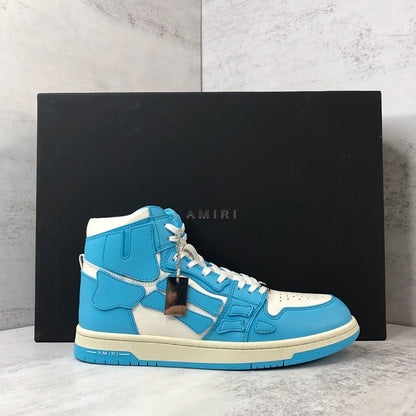 Amiri Skel Top High "White-Blue"