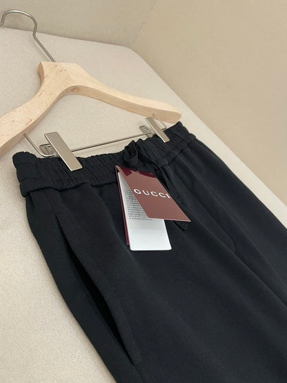 Gucci Brushed Cotton Jersey Track Pants "Black"
