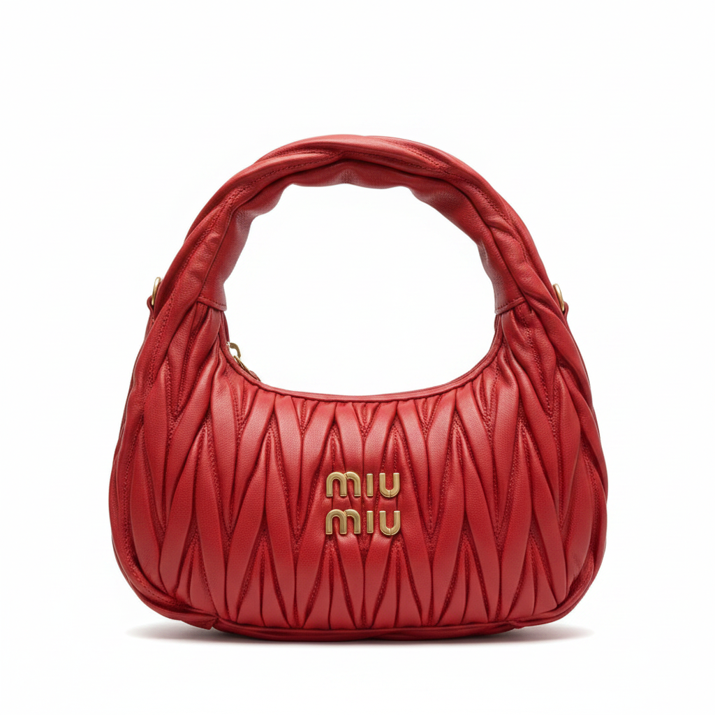 Miu Miu Wander Matelassé Nappa Leather Hobo Bag