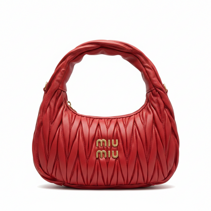 Miu Miu Wander Matelassé Nappa Leather Hobo Bag