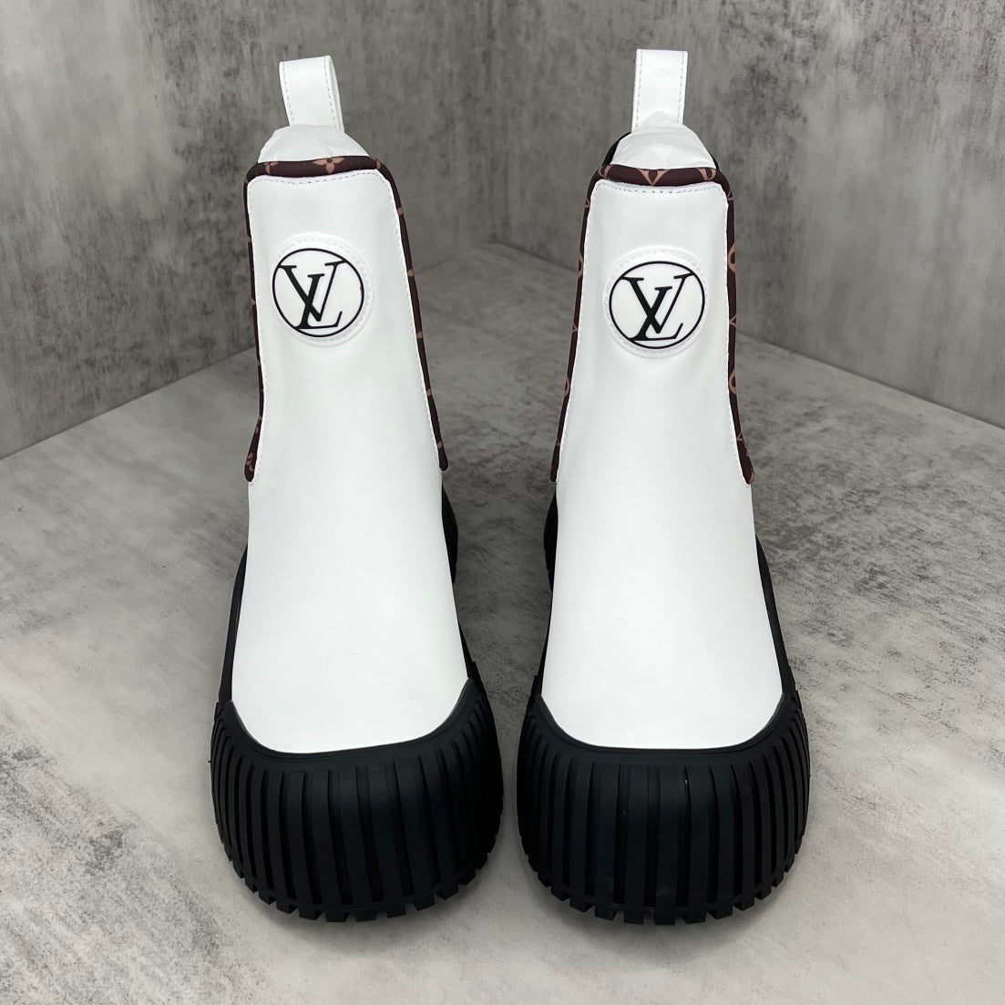 Louis Vuitton Ruby Flat Ankle Boots "White"