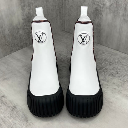 Louis Vuitton Ruby Flat Ankle Boots "White"
