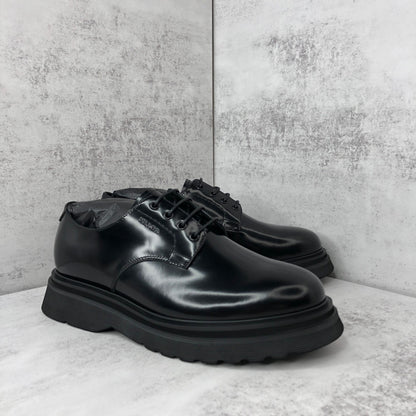 Prada Leather Derby Shoes "Black"