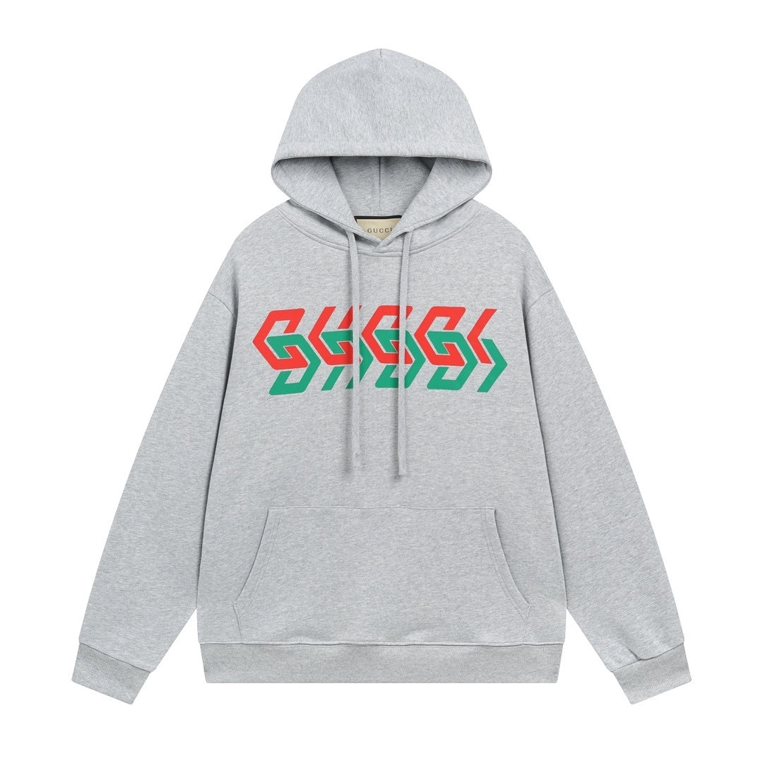 Gucci Mirrored Print Hoodie "Grey"