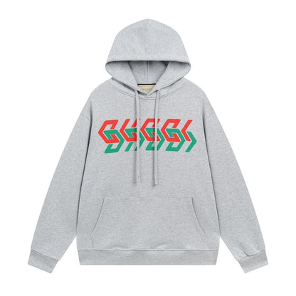 Gucci Mirrored Print Hoodie "Grey"