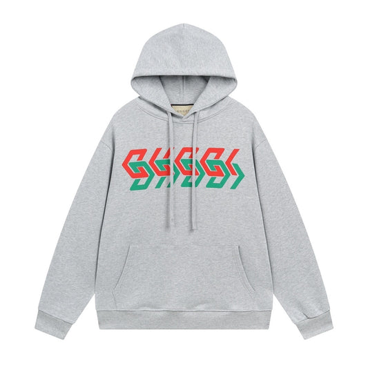 Gucci Mirrored Print Hoodie "Grey"