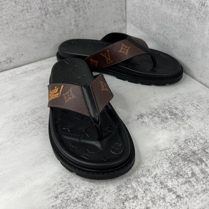 Louis Vuitton Flip-Flops "Brown-Black"