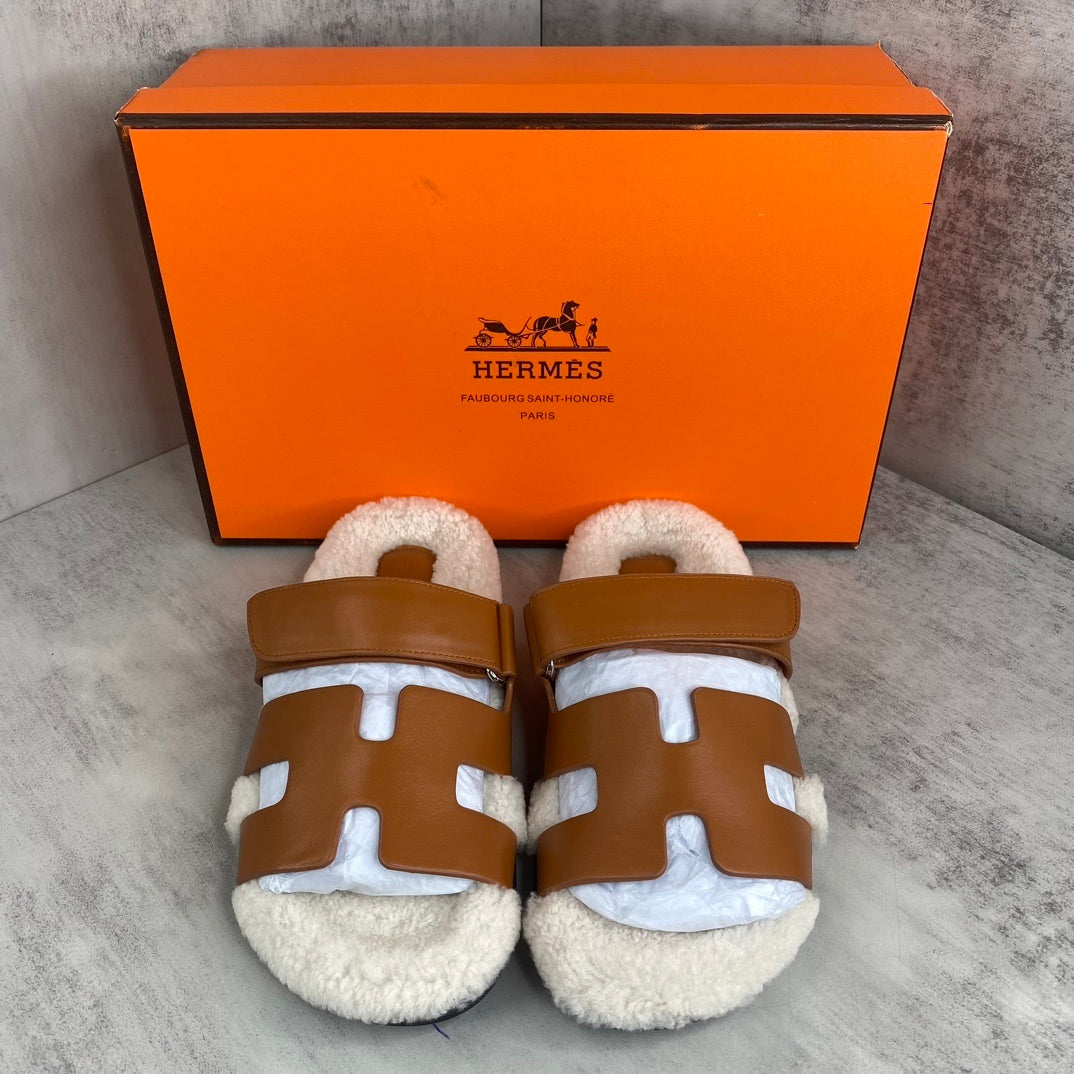 Hermes Chypre Sandals "Brown"