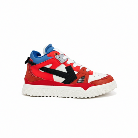 Off-White Sponge Mid "Red-Black-Blue"