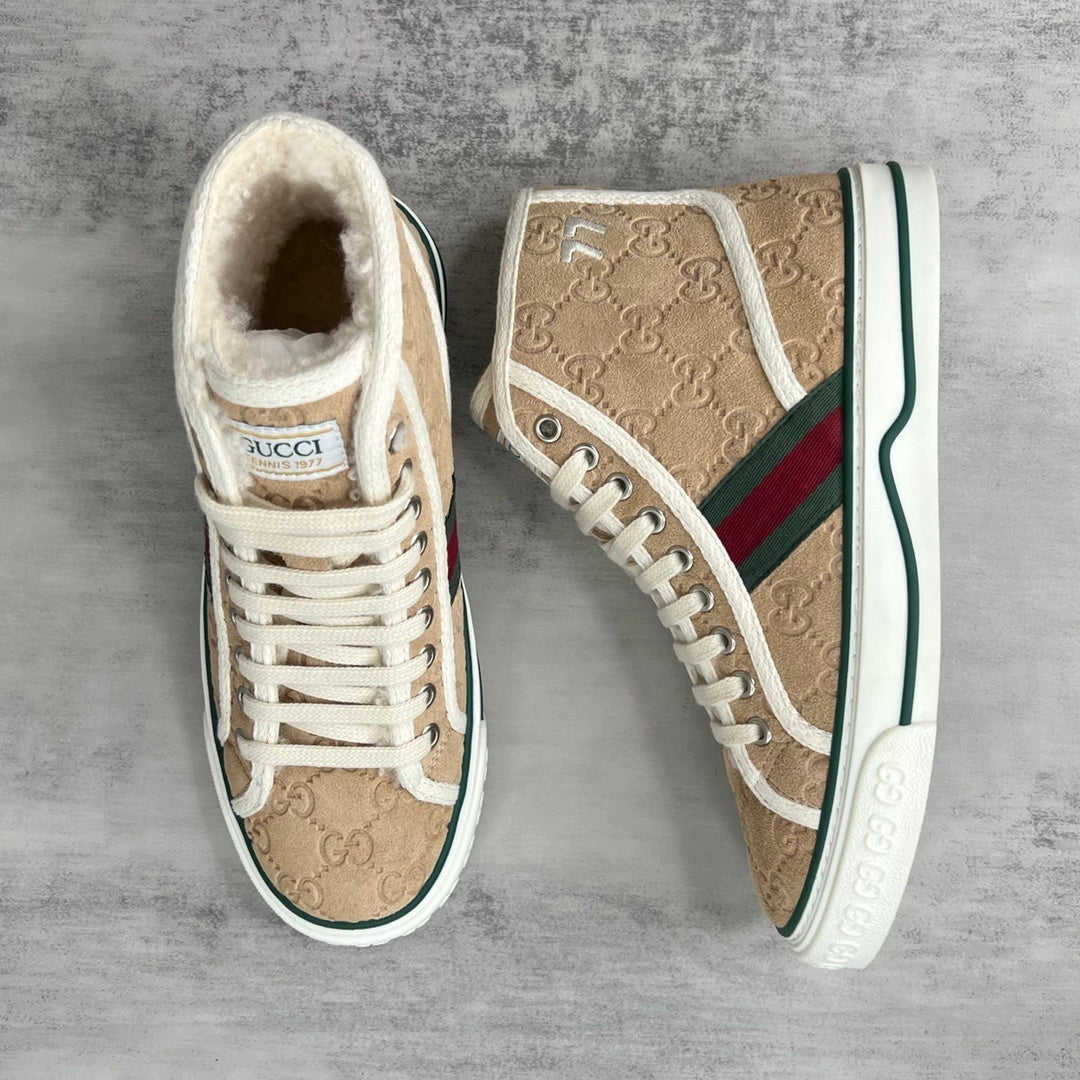 Gucci Tennis 1977 High-Top "Beige Monogram"
