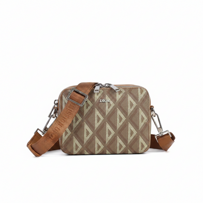 Dior CD Diamond Zipped Pouch with Strap