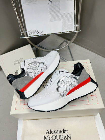 Alexander McQueen Sprint Runner "White-Grey-Red"