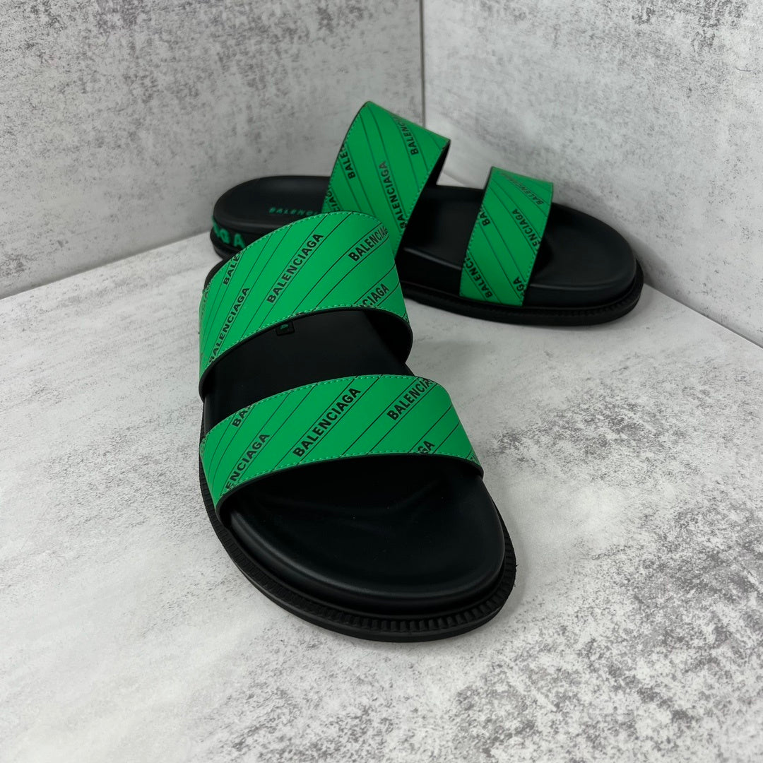 Balenciaga Slides "Black-Green"