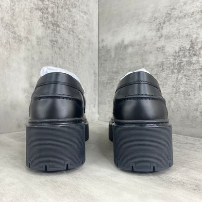 Hermes Leather Loafers "Black-White"