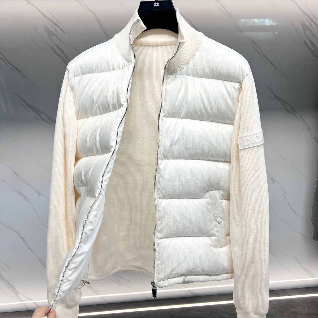 Dior Oblique Jacket Virgin Wool Knit "White"