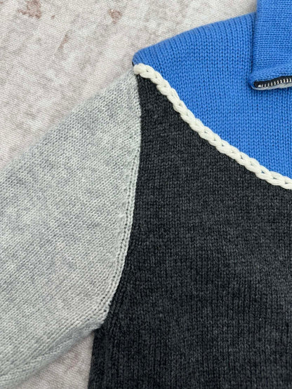 Bottega Veneta Zip Sweater "Antracite-Blue"