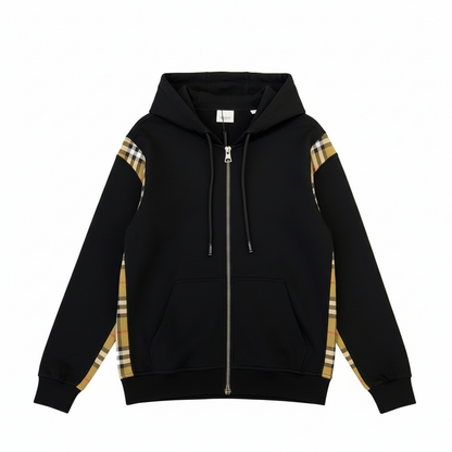 Burberry Vintage Check Panel Hoodie "Black"