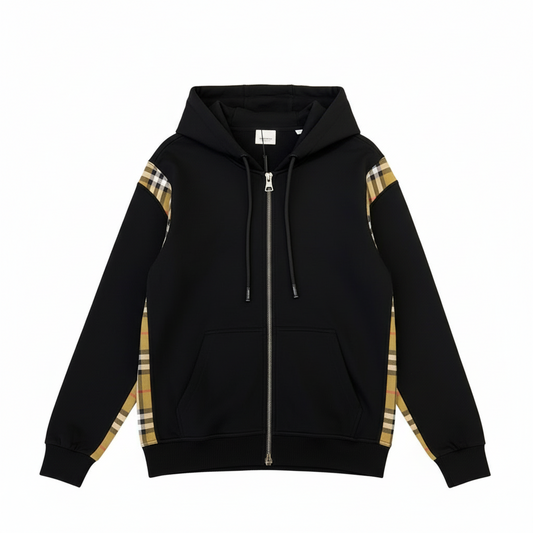Burberry Vintage Check Panel Hoodie "Black"